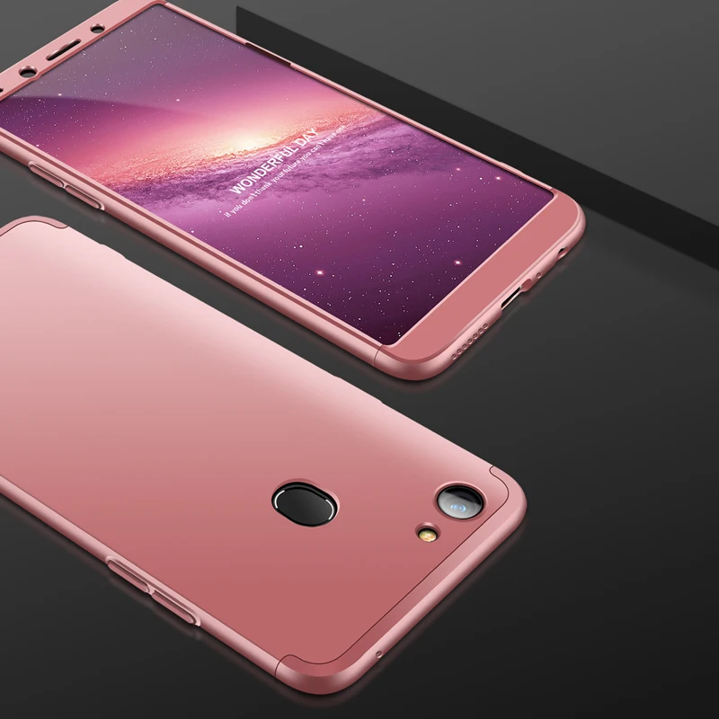 2018 hot sell 360 cover Removable 3in1 Hard PC Shield Back Cover Case for OPPO F5 phone cases