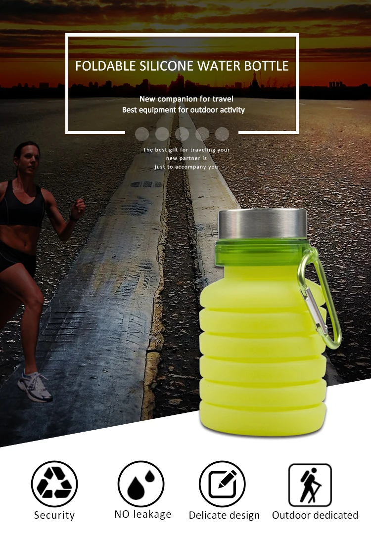 Manufacturing outdoor silicone bpa free water bottle 3