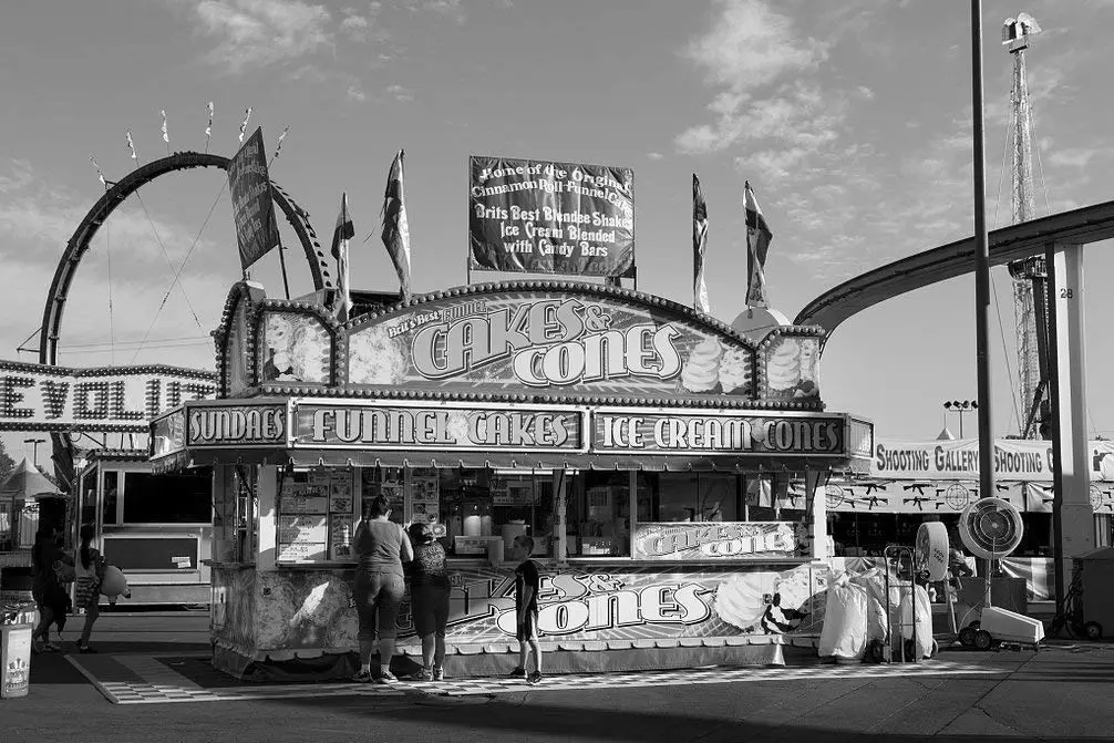 Arden Fair Mall Restaurants Sacramento Find Get Quotations Vintography 8 X 12 Black White Photo Funnel Cakes Ice Cream Cone Vendor At The 2017