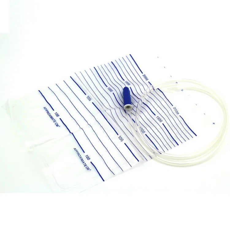 1500ML 2000ML travel adult disposable 2000 ml urine collection drainage leg bags WITHOUT BOTTOM OUTLET