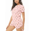 Sleepwear women casual pajama custom print night suit set short for ladies