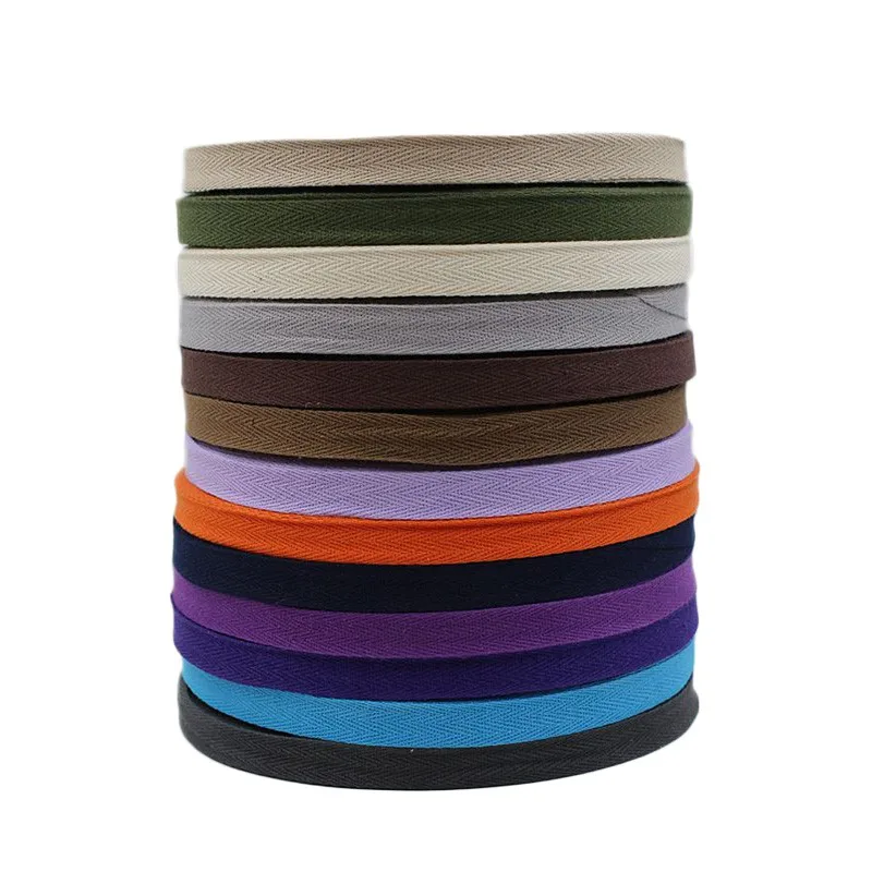 高品质有机彩色斜纹棉织带