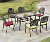 Black cast aluminum beach furniture chairs outdoor dining sets