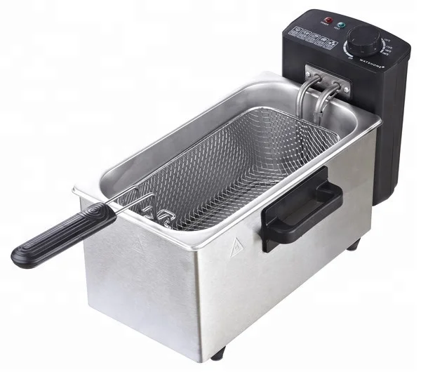 Deep Fryer Ss Housing 3l Deep Fryer 2000w Adjustable Thermostat