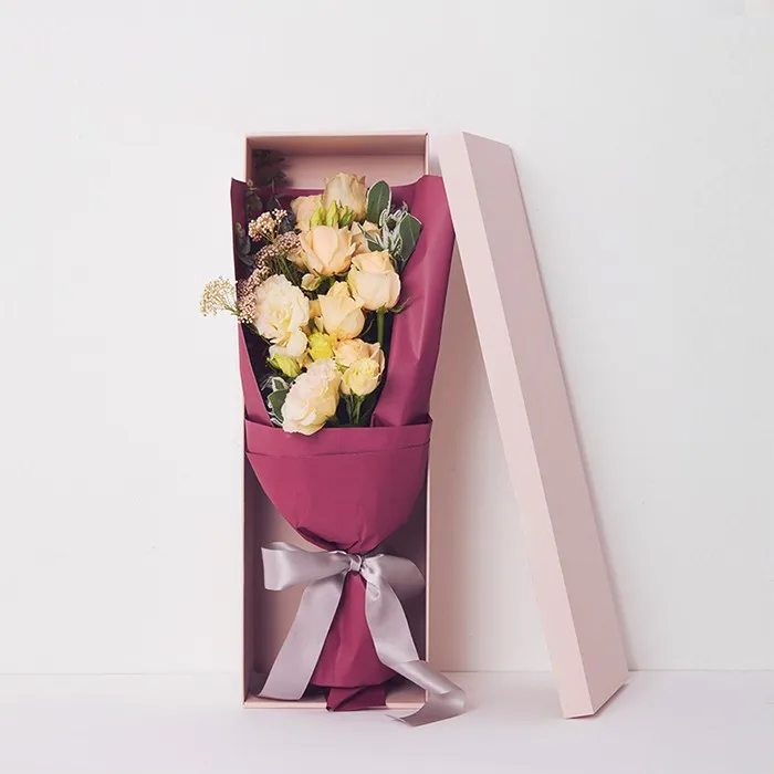 luxury florist paper flower gift box with greeting cards paper flower florist