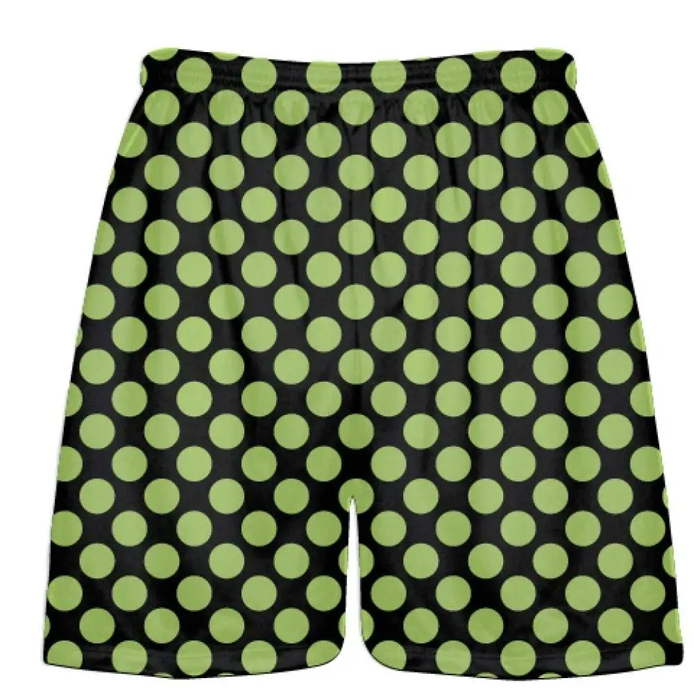 black and lime green shorts