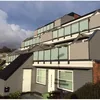 balcony design black aluminum handrail post with laminated glass panel