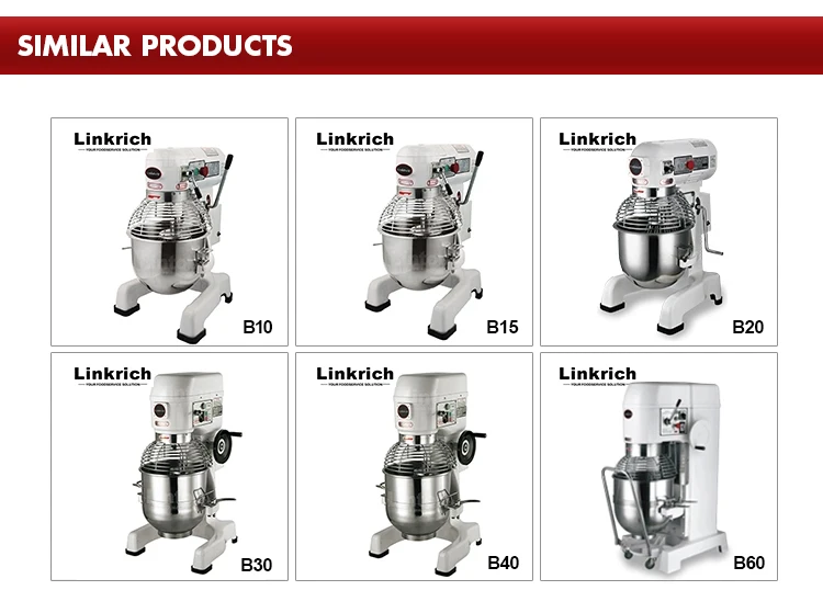 Linkrich B20 Best Sale Stainless Steel Bowl Commercial Cake Mixer Cream Mixer machine Planetary Food Mixer
