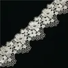 Old vintage polyester crochet cluny scalloped edged galloon insert sewing lace ribbon trim