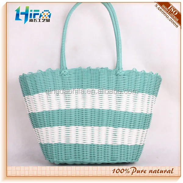 plastic woven beach bag