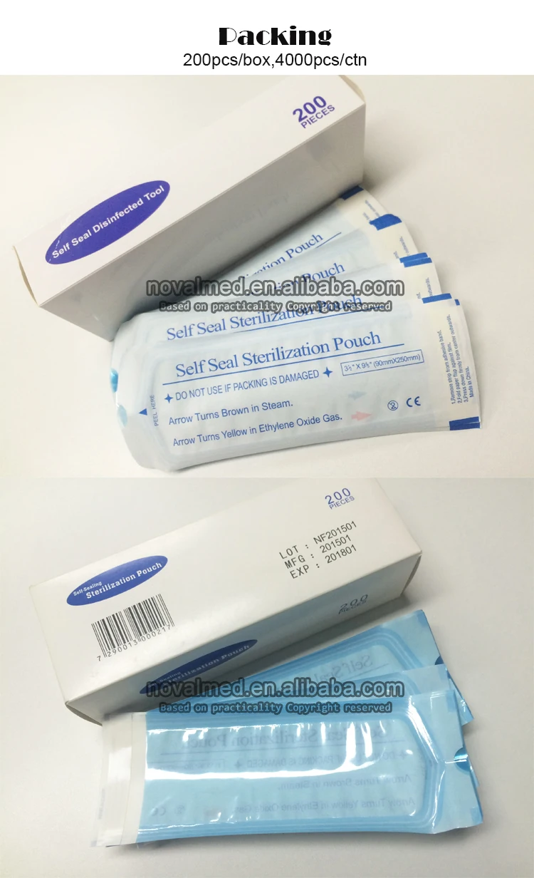 Hot Sales Nail Tools Use 90*190mm Sterilization Bag Sterilization Pouch