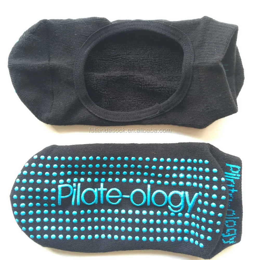 Customized Brand Name Mary Jane Grips Socks Pilates Grippy Sock Non