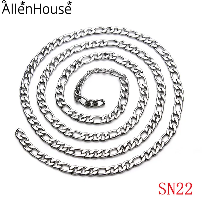 3.2mm Mens Chain Boys Curb Cuban Link 316l Stainless Steel Necklace Men