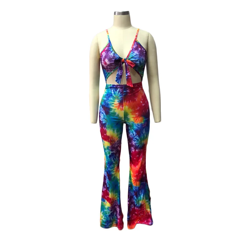 Sexy summer colorful sexy sleeveless women jumpsuit