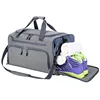 Stylish packable durable easy carry foldable nylon travel travel shoe compartment duffel bag