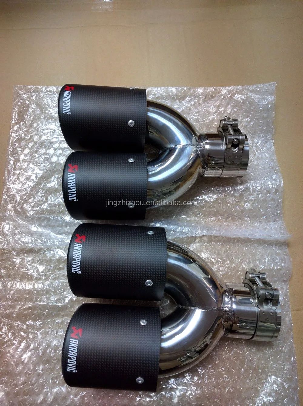 Jzz Custom Akrapovic Dual Carbon Fiber Exhaust Pipe Wholesale Muffler ...