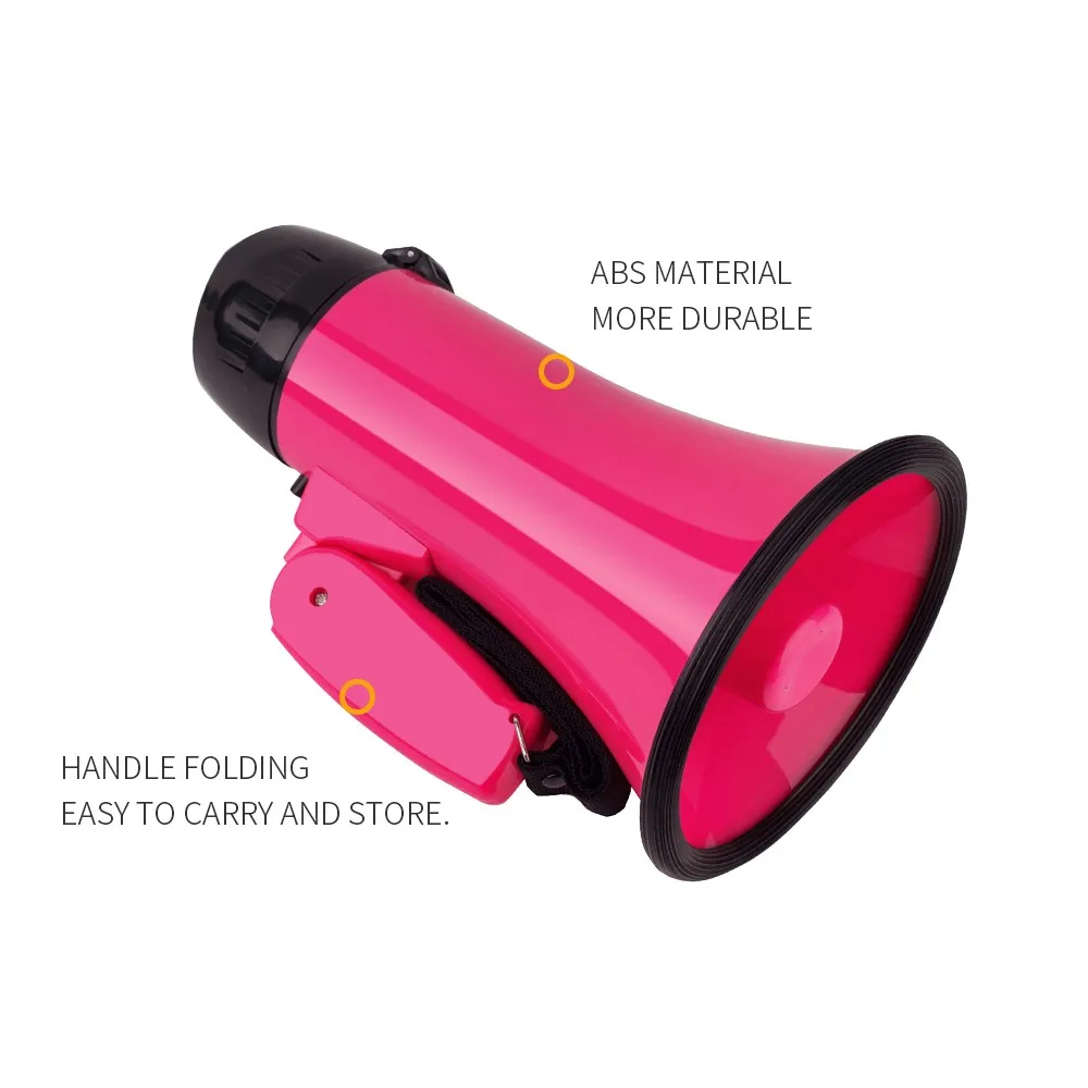 Portable Megaphone Bullhorn 20 Watt Power Megaphone Speaker Voice And