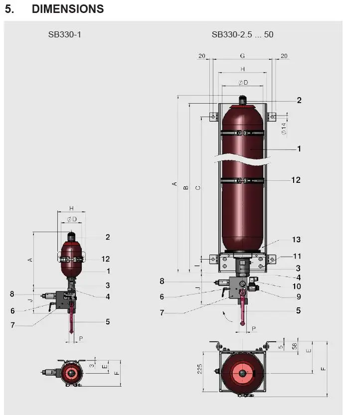 Hydac Type Nitrogen Accumulator Bladder Replacement In Hydraulic System