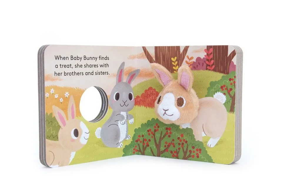 Baby Bunny Finger Puppet Book Children's Baby Animal Touch And Feel