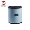 Hotel PU Leather Wrapped Trash Dustbin for Guest Room Bathroom