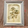 Valentines Day Gift 3D 24K Gold Plated Rose Phote Frame
