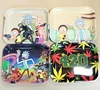 Custom Rick and Morty Smoking Tin Metal Herb Weed Rolling Serving Tray