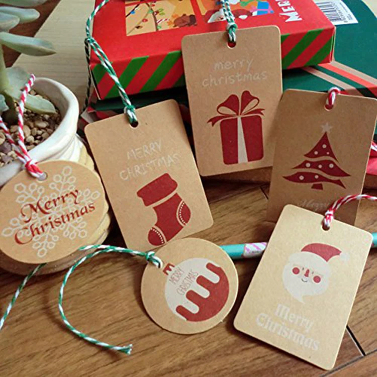 Personalizado Impressão De Etiquetas De Embalagem De Presente De Natal,Papel  Tag Do Cair - Buy Papel Pendurar Tags Product on 