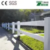 with the post and rail (3 rails per section) pvc fence