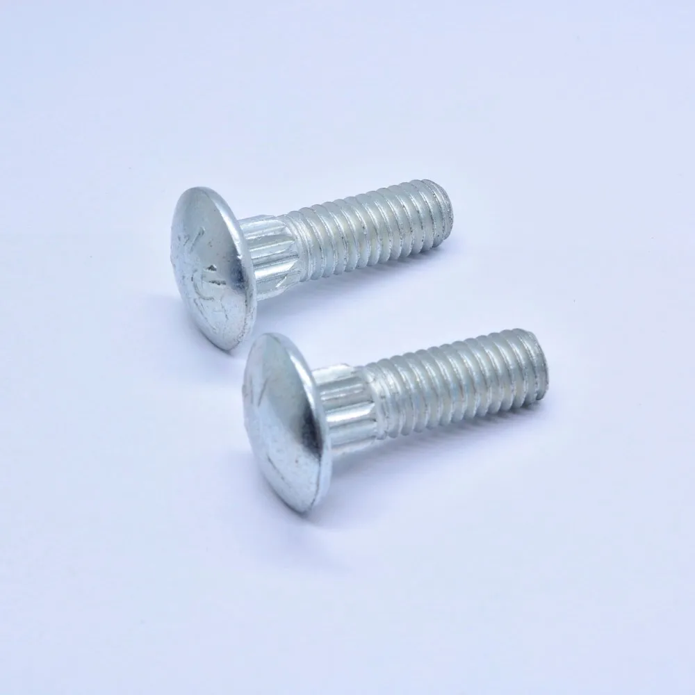 Carbon Steel Zincplated Ribbed Neck Knurled Carriage Bolt Buy Ribbed Neck Carriage Bolt