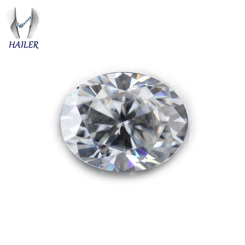Affordable Good Price Synthetic Diamond White Color 10x8mm oval moissanite