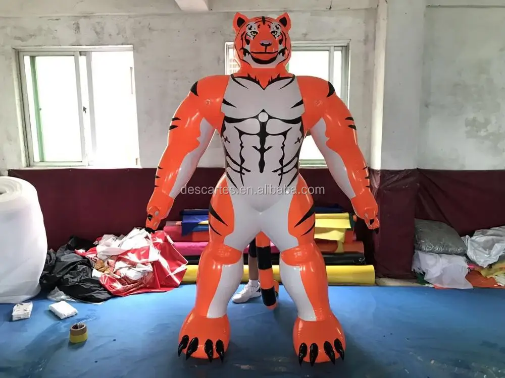 Lifelike Oem Design Giant Pvc Inflatable Tiger Character For ...