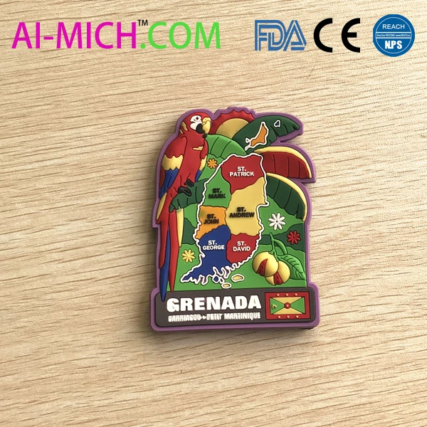 Promotional Tourism Souvenir fridge magnets with map