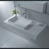 Pure white easy clean solid surface vanity top with clothes washing platform for home, hotel or restaurant