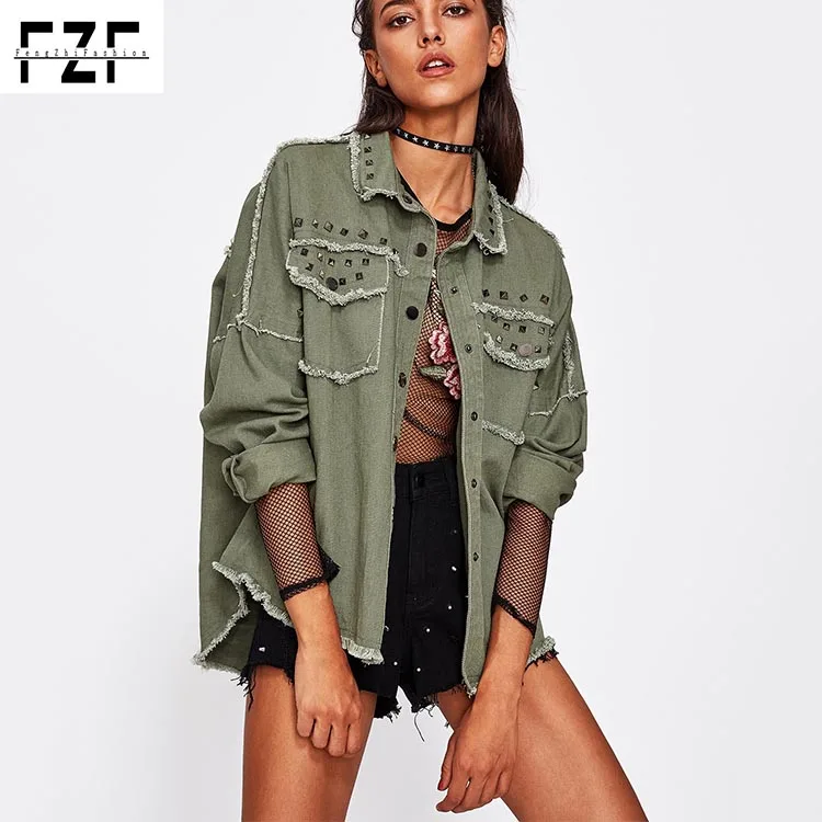 khaki denim shirt womens