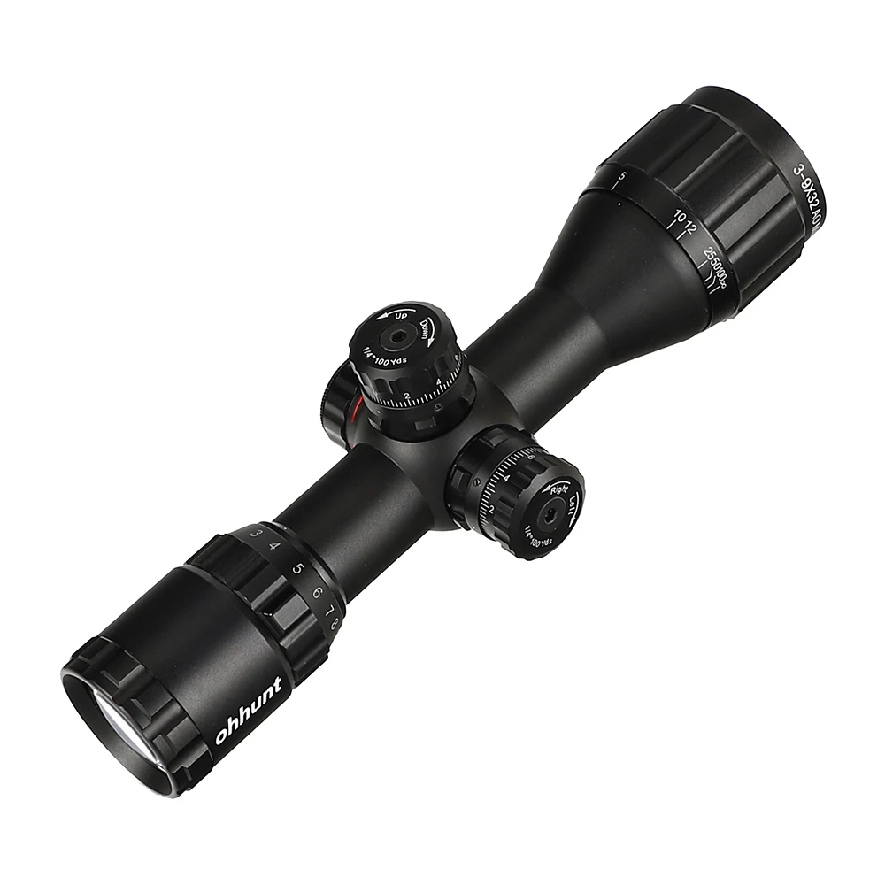 Ohhunt 39x32 Ao Compact Scope 1/2 Half Mil Dot Reticle Turrets Locking