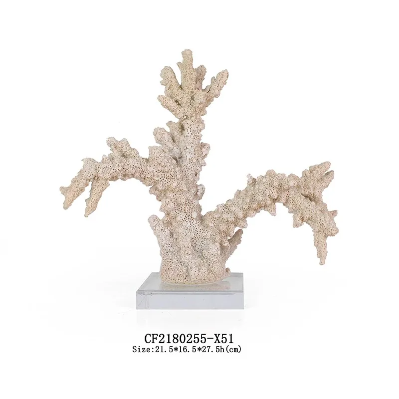 Artificial Resin Coral Reef Decor Acrylic Base Home Decoration factory