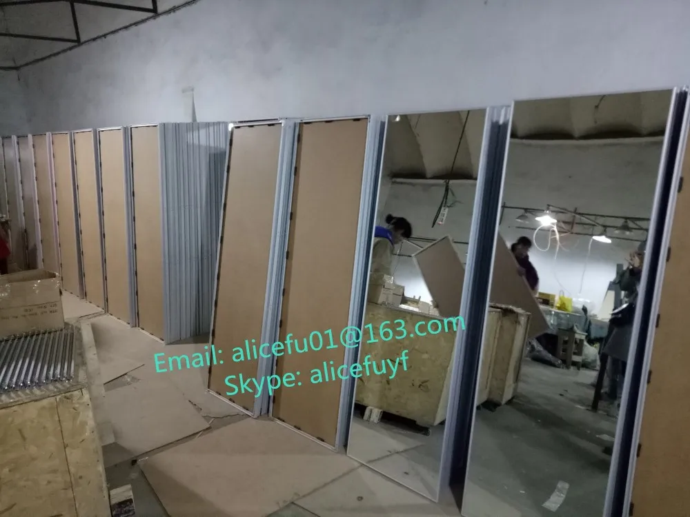 Barato Al Por Mayor De Metal Marco De Aluminio Piso De Pie Espejo