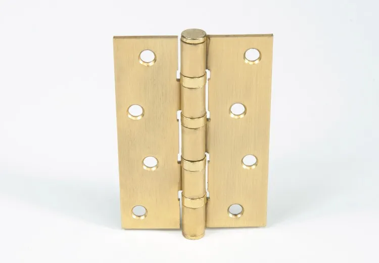 Modern European 4''x3'' Brushed Brass Door Hinge With 4 Bearing Buy