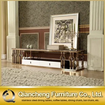 Antique Gold Tv Stand Marble Top With Cabinet View Antique Gold