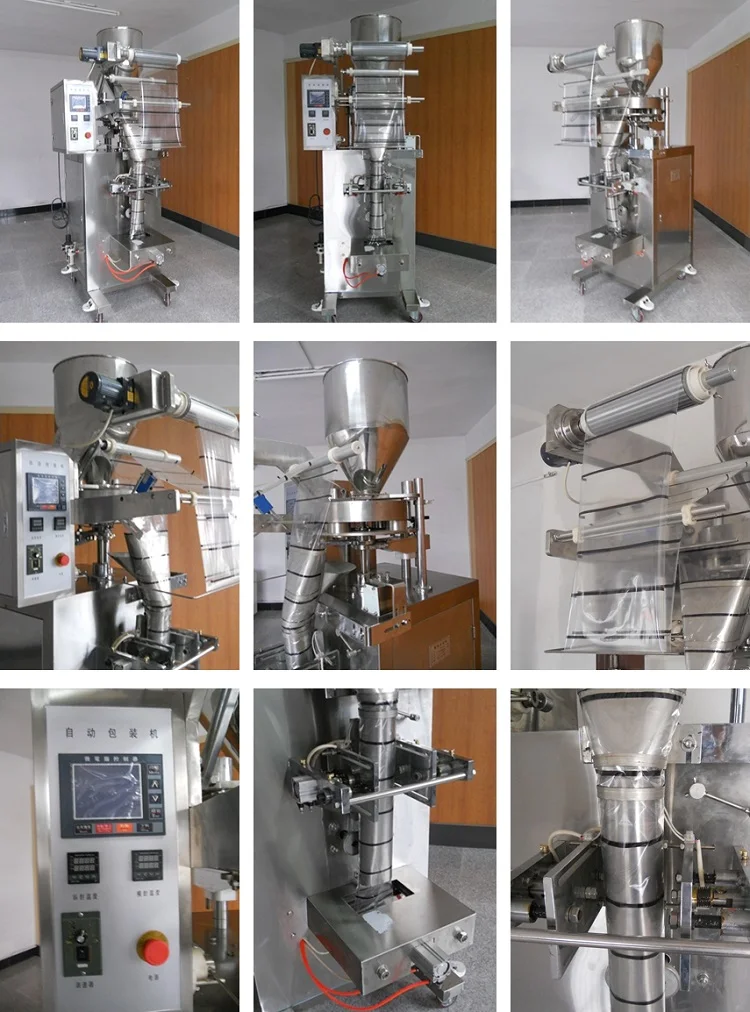 Nice beautiful vertical granule sugar packing machine with roll film making bags from Shanghai China