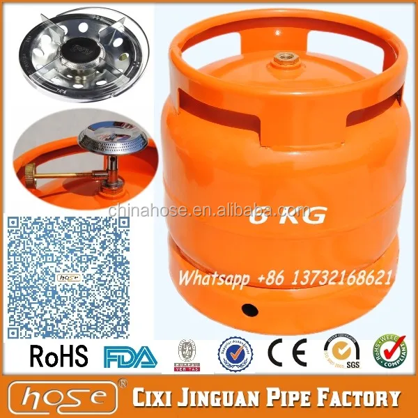 Africa Stainless Steel Camping Cooker Use Propane Butane Gas 6kg Lpg