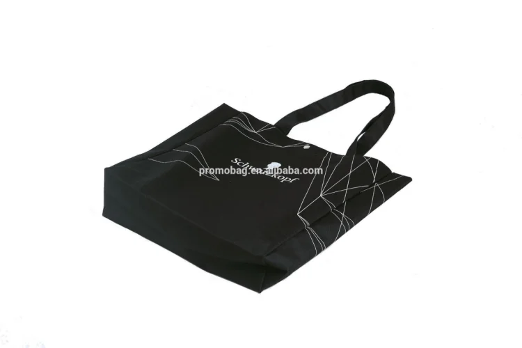 black foldable shopping bag