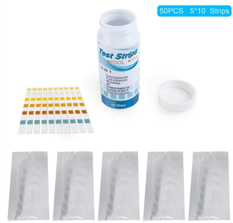 Merydi 6 Way Swimming Pool Spa Water Test Strip W6 Water Test Paper