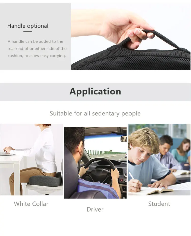 Foldable Shock Absorbing Coccyx Orthopedic Car Driver Luxury Cushions Driver Car Seat Cushion For Back Pain