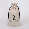 Reusable cotton canvas promotional string pull string gift drawstring bag
