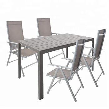 Modern New Style Restaurant Outdoor Aluminum Furniture 5 Piece