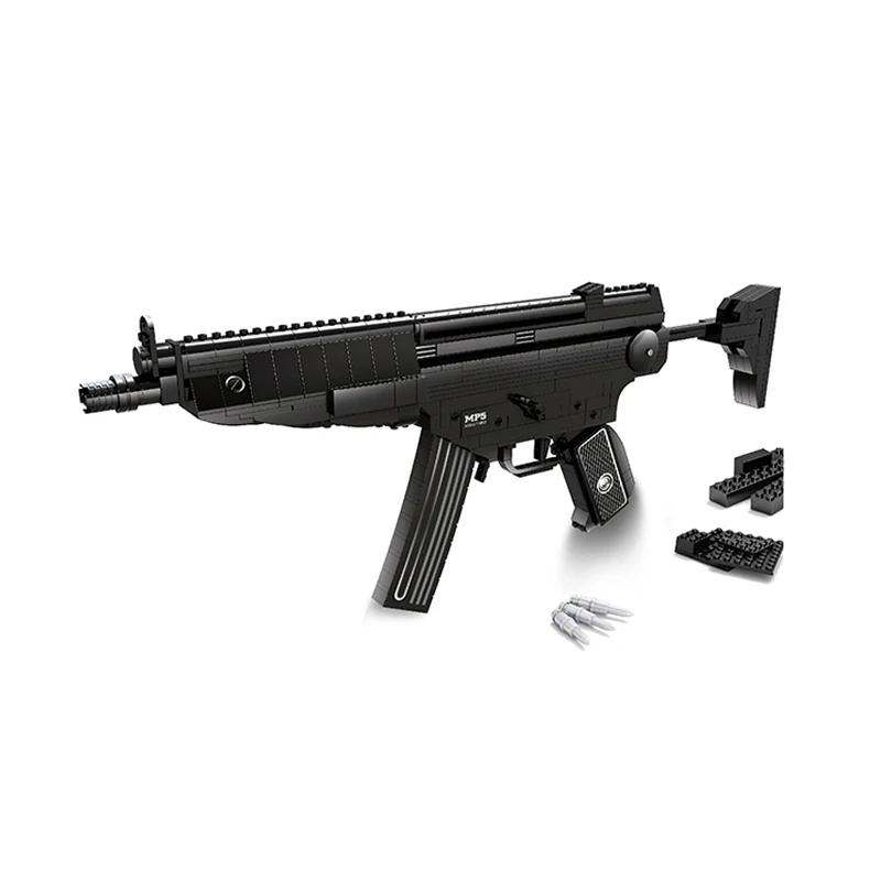 Ausini 597 c&aacute;i MP5 diy gi&aacute;o dục khẩu s&uacute;ng nhựa khối