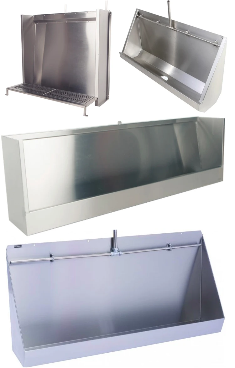 Customized Long Collective Man's Urinal Stainless Steel Trough Urinal