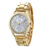 Fashion Women Watch Roman Numerals Female Clock Stainless Steel Round Dial Gold Quartz Wrist watches