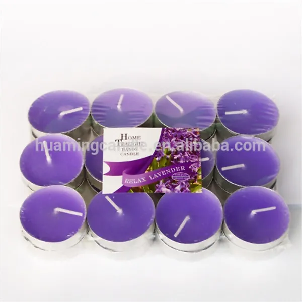 2015 new product scented purple tea lights candle